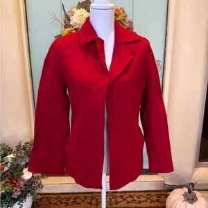 100% Wool Talbots Vibrant Red Women's Blazer
